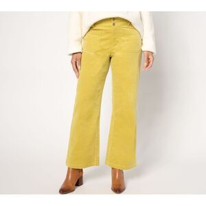 Studio Park Women's Petite Pants 18P Wide Leg Corduroy Pant Yellow A667718